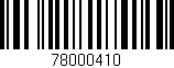 Código de barras (EAN, GTIN, SKU, ISBN): '78000410'