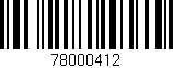 Código de barras (EAN, GTIN, SKU, ISBN): '78000412'