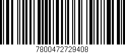 Código de barras (EAN, GTIN, SKU, ISBN): '7800472729408'