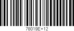 Código de barras (EAN, GTIN, SKU, ISBN): '78019E+12'