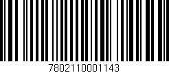Código de barras (EAN, GTIN, SKU, ISBN): '7802110001143'
