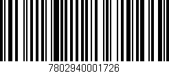 Código de barras (EAN, GTIN, SKU, ISBN): '7802940001726'