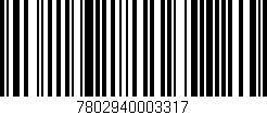 Código de barras (EAN, GTIN, SKU, ISBN): '7802940003317'