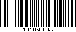 Código de barras (EAN, GTIN, SKU, ISBN): '7804315030027'