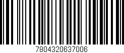 Código de barras (EAN, GTIN, SKU, ISBN): '7804320637006'