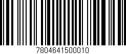 Código de barras (EAN, GTIN, SKU, ISBN): '7804641500010'