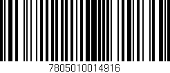 Código de barras (EAN, GTIN, SKU, ISBN): '7805010014916'