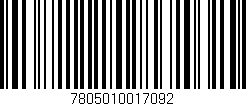 Código de barras (EAN, GTIN, SKU, ISBN): '7805010017092'
