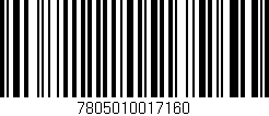 Código de barras (EAN, GTIN, SKU, ISBN): '7805010017160'