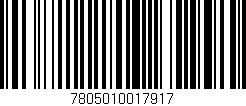 Código de barras (EAN, GTIN, SKU, ISBN): '7805010017917'