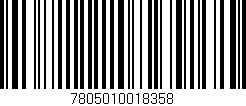 Código de barras (EAN, GTIN, SKU, ISBN): '7805010018358'