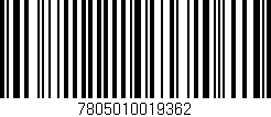 Código de barras (EAN, GTIN, SKU, ISBN): '7805010019362'