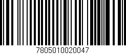 Código de barras (EAN, GTIN, SKU, ISBN): '7805010020047'