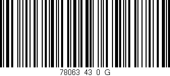 Código de barras (EAN, GTIN, SKU, ISBN): '78063_43_0_G'