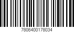 Código de barras (EAN, GTIN, SKU, ISBN): '7806400178034'