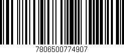 Código de barras (EAN, GTIN, SKU, ISBN): '7806500774907'