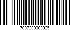 Código de barras (EAN, GTIN, SKU, ISBN): '7807203300325'