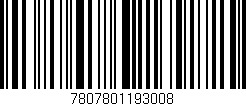 Código de barras (EAN, GTIN, SKU, ISBN): '7807801193008'