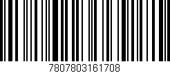 Código de barras (EAN, GTIN, SKU, ISBN): '7807803161708'