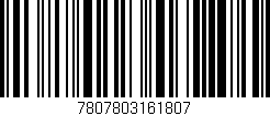 Código de barras (EAN, GTIN, SKU, ISBN): '7807803161807'