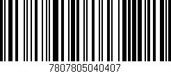 Código de barras (EAN, GTIN, SKU, ISBN): '7807805040407'