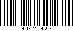 Código de barras (EAN, GTIN, SKU, ISBN): '7807813070205'