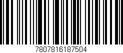 Código de barras (EAN, GTIN, SKU, ISBN): '7807816187504'