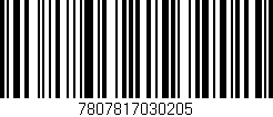 Código de barras (EAN, GTIN, SKU, ISBN): '7807817030205'