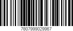 Código de barras (EAN, GTIN, SKU, ISBN): '7807999029967'