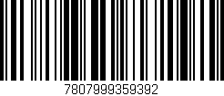 Código de barras (EAN, GTIN, SKU, ISBN): '7807999359392'