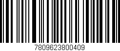 Código de barras (EAN, GTIN, SKU, ISBN): '7809623800409'