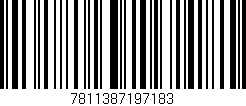 Código de barras (EAN, GTIN, SKU, ISBN): '7811387197183'