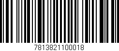 Código de barras (EAN, GTIN, SKU, ISBN): '7813821100018'