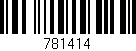 Código de barras (EAN, GTIN, SKU, ISBN): '781414'