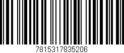 Código de barras (EAN, GTIN, SKU, ISBN): '7815317835206'