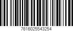 Código de barras (EAN, GTIN, SKU, ISBN): '7816025543254'