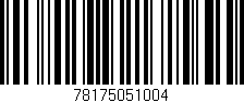 Código de barras (EAN, GTIN, SKU, ISBN): '78175051004'