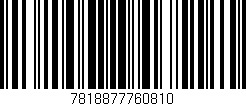 Código de barras (EAN, GTIN, SKU, ISBN): '7818877760810'