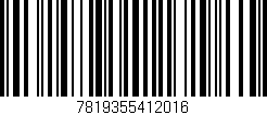 Código de barras (EAN, GTIN, SKU, ISBN): '7819355412016'