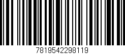 Código de barras (EAN, GTIN, SKU, ISBN): '7819542298119'