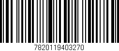 Código de barras (EAN, GTIN, SKU, ISBN): '7820119403270'