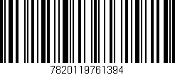 Código de barras (EAN, GTIN, SKU, ISBN): '7820119761394'