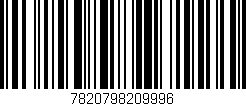 Código de barras (EAN, GTIN, SKU, ISBN): '7820798209996'