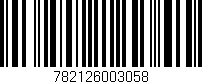 Código de barras (EAN, GTIN, SKU, ISBN): '782126003058'