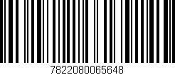 Código de barras (EAN, GTIN, SKU, ISBN): '7822080065648'