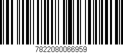 Código de barras (EAN, GTIN, SKU, ISBN): '7822080066959'