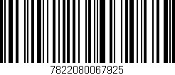 Código de barras (EAN, GTIN, SKU, ISBN): '7822080067925'