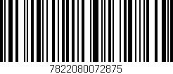 Código de barras (EAN, GTIN, SKU, ISBN): '7822080072875'
