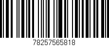 Código de barras (EAN, GTIN, SKU, ISBN): '78257565818'