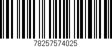 Código de barras (EAN, GTIN, SKU, ISBN): '78257574025'